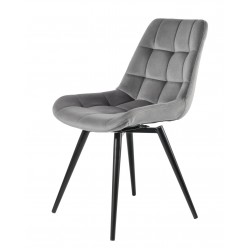 Стул MyFar Феникс поворотный темно-серый велюр MF1004-1