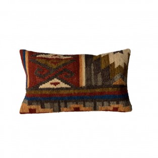 420119 Подушка декоративная CHEVERY, L500, B300, наволочка: лицевая сторона: 90% шерсть, 10% хлопок, оборотная сторона: 100% хлопок терракотовый, беж