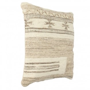 420071 Подушка декоративная CHEVERY, L450, B450, наволочка: лицевая сторона: 80% шерсть, 20% хлопок, оборотная сторона: 100% хлопок коричневый, кремо