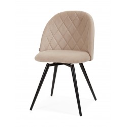 Стул MyFar Джозефина поворотный пыльно-бежевый микровелюр MF1017-1