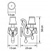 726611 (MB100007-1) Бра PRINCIA 1х40W E14 (основание, напатронник БЕЛЫЙ, кристалл ПРОЗРАЧНЫЙ) (в ко