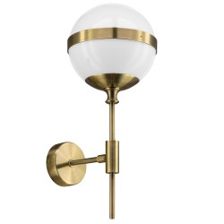 813611 (MB1803-1EB) Бра GLOBO 1х40W E14 electroplating bronze/white (в комплекте)