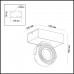 3490/1W ODL18 093 белый с черным Настенный светильник IP20 GU10 1*50W 220V SATELIUM