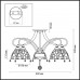 3414/5C LN17 181 бронзовый/стекло/декор цепочки Люстра потолочная E27 5*40W 220V ARLETTA