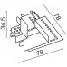 Соединитель угловой Magnetic track system Radity TRA084CL-12B