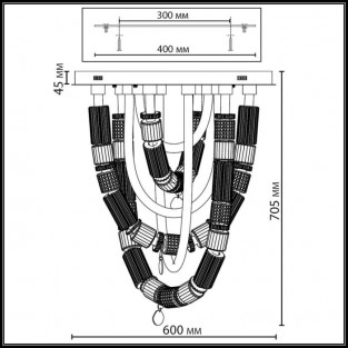 Потолочная люстра Collier 5455/80CL