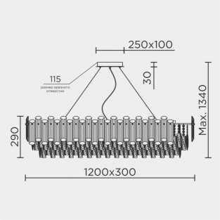 Подвесная люстра ML.7088.1200L CR