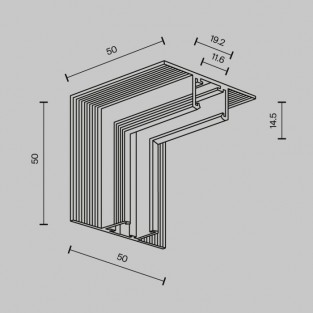 Соеденитель угловой Accessories for tracks Exility X TRA239ICL-42.12B