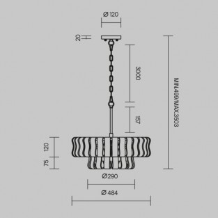 Подвесная люстра Boulder MOD538PL-05MG