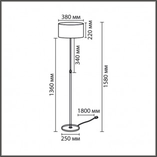 Торшер Irisa 8358/1F