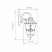 Настенный фонарь уличный Diadema черное золото GLYF-8046D