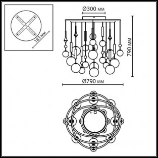 Потолочная люстра Callisto 5457/21C