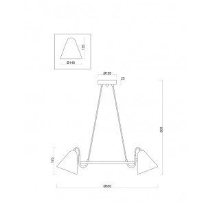 Подвесная люстра Falke Market FR8001PL-05WG