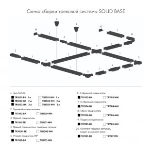 Соединитель DK Track Black (SOLID BASE) | DK ТРЕК ЧЕРНЫЙ (СОЛИД БЕЙС) TR1102-BK