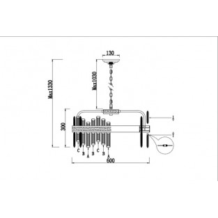 Подвесная люстра Glacier 62GDW-985-600