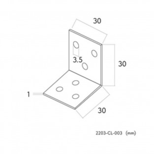Соединитель угловой Practica 2203-CL-003