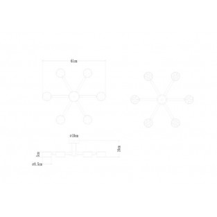 Потолочная люстра Tenda A1624PL-6BK