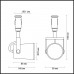 3629/1 ODL18 183 Плафон для трека IP20 E14 60W 220V FLEXIBLACK