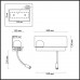 4202/6WL ODL20 241 черный/металл Настенный светильник с USB и беспроводн. зарядкой LED 3W + 3W SMAR