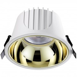 358704 SPOT NT21 207 белый/золото Светильник встраиваемый светодиодный IP20 LED 4000К 40W 100-265V KNOF