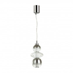 4867/8L PENDANT ODL21 007 хром/дымчатый/прозрачный Подвес LED 8W 560Лм 4000К MONRA