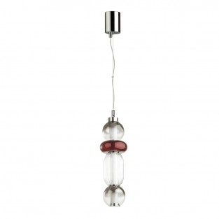 4826/18L PENDANT ODL21 007 хром/дымчатый/бордо/прозрачный Подвес LED 18W BEANS