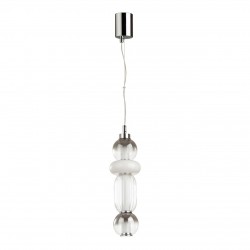 4827/18L PENDANT ODL21 007 хром/дымчатый/белый/прозрачный Подвес LED 18W BEANS