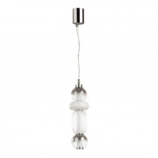 4827/18L PENDANT ODL21 007 хром/дымчатый/белый/прозрачный Подвес LED 18W BEANS