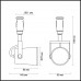 3628/1 ODL18 181 Плафон для трека IP20 E14 50W 220V FLEXIWHITE