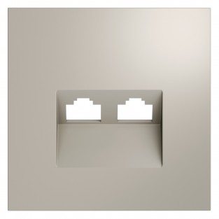 Накладка для розетки компьютерной двойной RJ45+RJ45 кат.6, S70 (кашемир)