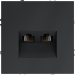 Розетка компьютерная встраиваемая VOLTUM S70 двойная RJ45+RJ45 кат.6, (графит) Voltum Розетка компьютерная встраиваемая VOLTUM S70 двойная RJ45+RJ45 кат.6, (графит) Voltum