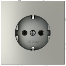 Розетка встраиваемая VOLTUM S70 с заземлением 16А, (сталь) Розетка встраиваемая VOLTUM S70 с заземлением 16А, (сталь)