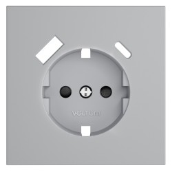 Накладка для розетки с заземлением и защитными шторками, с USB A+C, S70 (серый) Накладка для розетки с заземлением и защитными шторками, с USB A+C, S70 (серый)