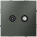Розетка телевизионная встраиваемая VOLTUM S70 оконечная TV+SAT, (титан) Voltum Розетка телевизионная встраиваемая VOLTUM S70 оконечная TV+SAT, (титан) Voltum