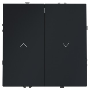 Выключатель встраиваемый VOLTUM S70 для жалюзи 10А, (графит)
