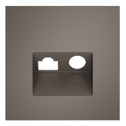 Накладка для розетки TV+RJ45 кат. 6, S70 (капучино) Накладка для розетки TV+RJ45 кат. 6, S70 (капучино)