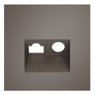 Накладка для розетки TV+RJ45 кат. 6, S70 (капучино)