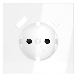 Накладка для розетки с заземлением и защитными шторками, с USB A+C, S70 (белый глянцевый) Voltum Накладка для розетки с заземлением и защитными шторками, с USB A+C, S70 (белый глянцевый) Voltum