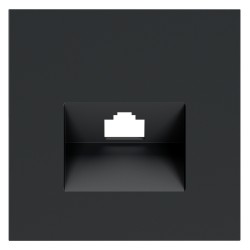 Накладка для розетки компьютерной RJ45 кат.6, S70 (графит) Voltum Накладка для розетки компьютерной RJ45 кат.6, S70 (графит) Voltum