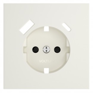 Накладка для розетки с заземлением и защитными шторками, с USB A+C, S70 (хлопок)