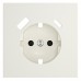 Накладка для розетки с заземлением и защитными шторками, с USB A+C, S70 (хлопок) Voltum