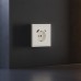 Накладка для розетки с заземлением и защитными шторками, с USB A+C, S70 (хлопок) Voltum