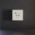 Накладка для розетки с заземлением и защитными шторками, с USB A+C, S70 (хлопок) Voltum