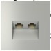 Розетка компьютерная встраиваемая VOLTUM S70 двойная RJ45+RJ45 кат.6, (сталь) Voltum Розетка компьютерная встраиваемая VOLTUM S70 двойная RJ45+RJ45 кат.6, (сталь) Voltum