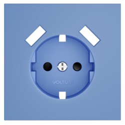Накладка для розетки с заземлением и защитными шторками, с USB A+A, S70 (деним)