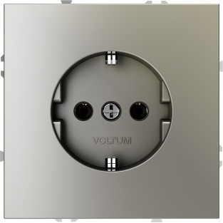 Розетка встраиваемая VOLTUM S70 с заземлением 16А, (шелк)