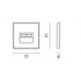 Накладка для розетки компьютерной двойной RJ45+RJ45 кат.6, S70 (титан) Voltum