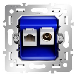 Механизм розетки TV+RJ45 кат. 6, S70