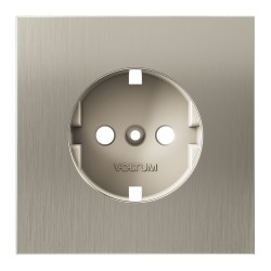 Накладка для розетки с заземлением, S70 Metal (никель) Накладка для розетки с заземлением, S70 Metal (никель)
