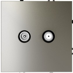 Розетка телевизионная встраиваемая VOLTUM S70 оконечная TV+SAT, (шелк) Розетка телевизионная встраиваемая VOLTUM S70 оконечная TV+SAT, (шелк)